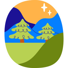 Fototapeta premium Mountain Landscapes icon