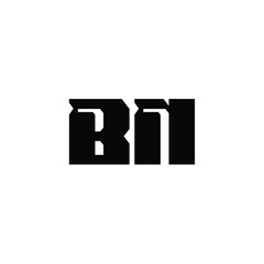BN monogram logo design letter text name symbol monochrome logotype alphabet character simple logo