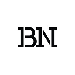 BN monogram logo design letter text name symbol monochrome logotype alphabet character simple logo