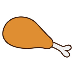 chicken drumstick food illustration