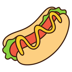 hot dog vector illustration