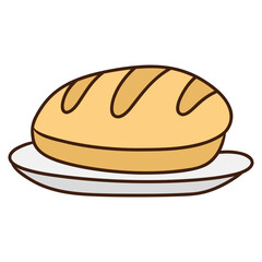 loaf of bread vector illustration