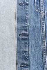 Fototapeta premium seam of blue denim texture background, jean fashion style