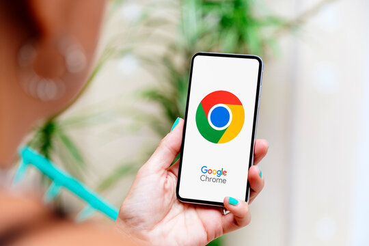 Google Chrome browser displayed on the screen of a mobile phone. Rosario, Argentina - March 3, 2025.