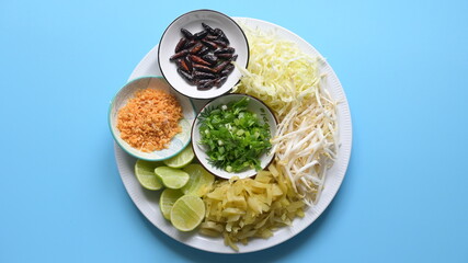 vegetable and condiment for northern soup of Thailand