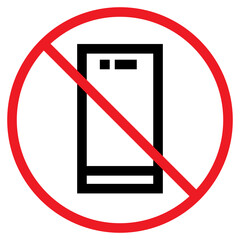 Illustration of No Mobile Phone Sign Icon