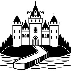 Fototapeta premium castle on the hill