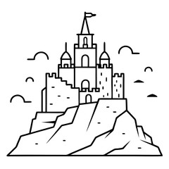 Naklejka premium castle on the hill