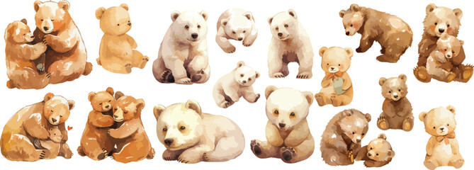 bear watercolor illustration