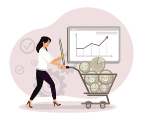 Scene for crisis management strategy, business project rescue.