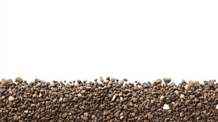 Soil Texture on White Background: Ideal for Agricultural and Gardening Designs