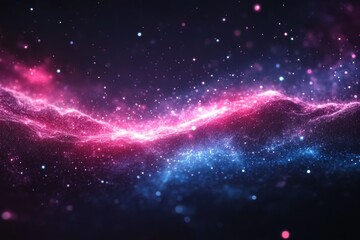 Fototapeta premium Galaxy and stars in deep space with colorful nebula clouds
