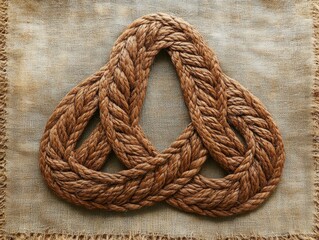 Obraz premium Intriguing knot on a piece of bulk wood showcasing natural patterns and unique textural features