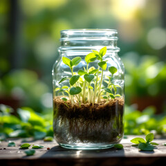 수경재배_속_자라나는_초록새싹
