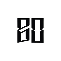 BO monogram logo design letter text name symbol monochrome logotype alphabet character simple logo