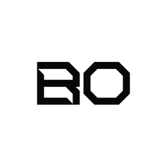 BO monogram logo design letter text name symbol monochrome logotype alphabet character simple logo