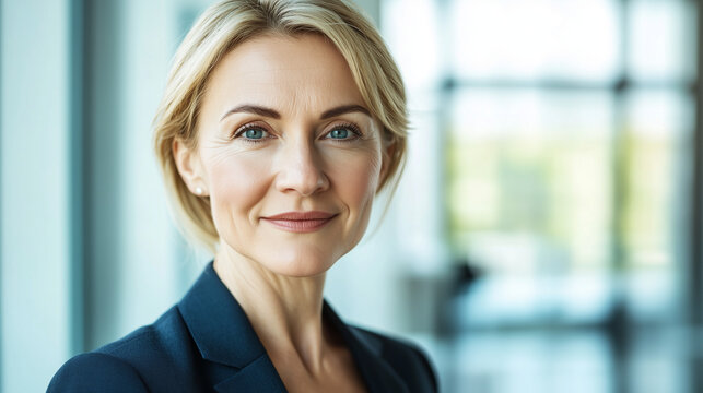Confident Professional Woman in Power Suit