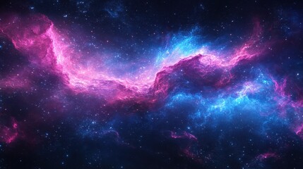 Naklejka premium A Stunning Image Featuring Colorful Nebulae In Dark Outer Space