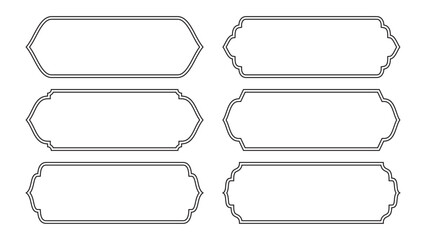 Obraz premium islamic shape set collection lineart vector design