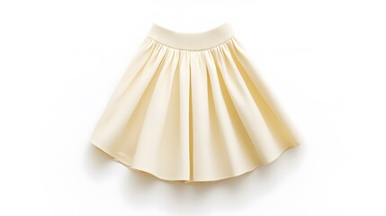 Classic Skirt Silhouette: The image features an elegantly designed, short skirt with a timeless, classic appeal. It embodies sophistication and style in its clean lines and flowing form.