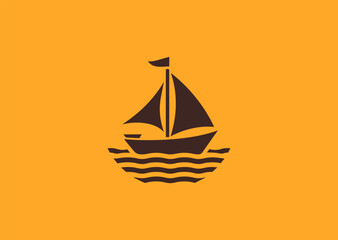 Boat Logo – A streamlined boat design, symbolizing adventure, exploration, and the sea.