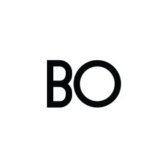 BO monogram logo design letter text name symbol monochrome logotype alphabet character simple logo