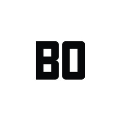BO monogram logo design letter text name symbol monochrome logotype alphabet character simple logo