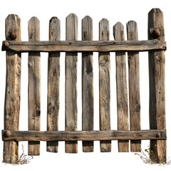 Obraz premium Wooden fence transparent cutout