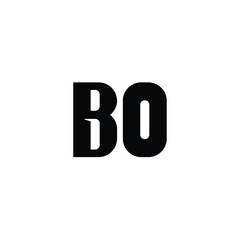 BO monogram logo design letter text name symbol monochrome logotype alphabet character simple logo
