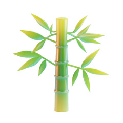 Naklejka premium bamboo isolated on white background