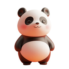 Naklejka premium 3D Panda