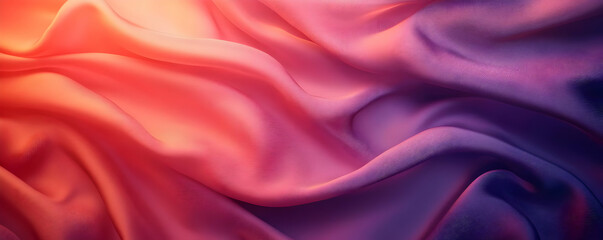 Obraz premium Draped fabric, sunset hues, soft texture, design background