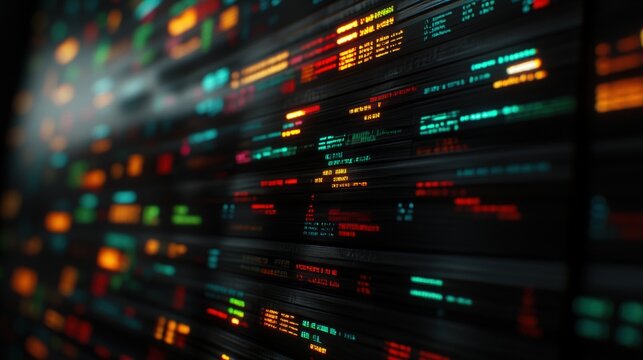 A wall covered in random numbers creating an abstract representation of data, mathematics, and digital information