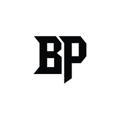 BP monogram logo design letter text name symbol monochrome logotype alphabet character simple logo