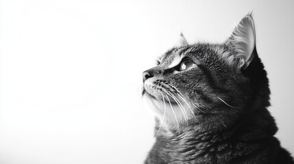 Fototapeta premium Graceful Cat Portrait – Soft Light, Clean Background