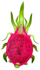 Red Dragon fruit isolated on white background. Red Pitaya Dragon Fruit isolated on white background...