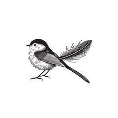 bird isolated on white
