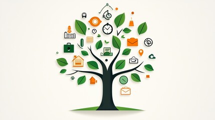 Modern infographic design for innovative business growth strategies in office settings