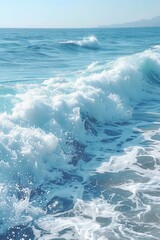 Fototapeta premium Powerful wave in vast blue sea