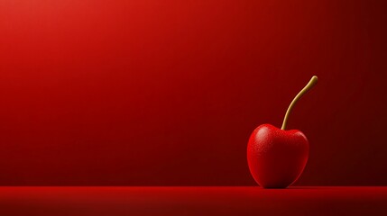 Red cherry minimalist backdrop, product placement