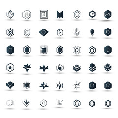 Abstract logo collection Logo can be used for icon brand identity finance