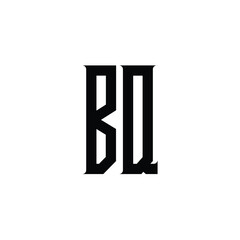 BQ monogram logo design letter text name symbol monochrome logotype alphabet character simple logo