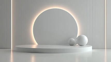 A sleek, abstract design with a light gray gradient and soft lighting effects, leaving ample space for your business content or logo.