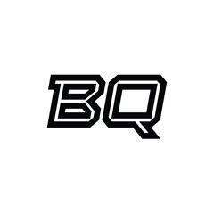 BQ monogram logo design letter text name symbol monochrome logotype alphabet character simple logo