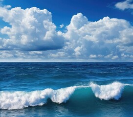 Fototapeta premium blue sea and sky