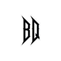 BQ monogram logo design letter text name symbol monochrome logotype alphabet character simple logo