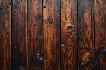 Obraz premium Dark Brown Textured Wooden Plank Background for Design Projects