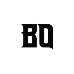 BQ monogram logo design letter text name symbol monochrome logotype alphabet character simple logo