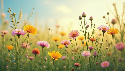 Fototapeta premium field of flowers