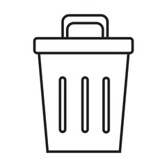 Trash box line icon